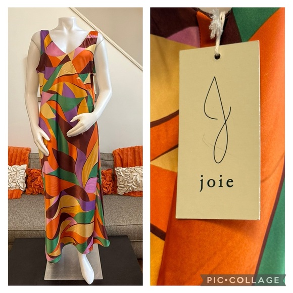 ❣️🆕Joie Colorful Abstract Print Stain Maxi Dress❣️ - Picture 1 of 10